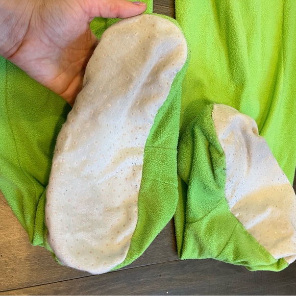 5/$25 Adults Medium Kermit the Frog Footie Onesie Sleeper Pjs Pyjamas Muppets - Picture 9 of 15